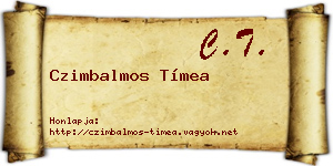 Czimbalmos Tímea névjegykártya