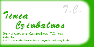 timea czimbalmos business card
